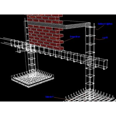 Plano de estructura de zapata aisladas con detalles especificos