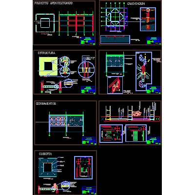 Detalles varios de cortes constructivos