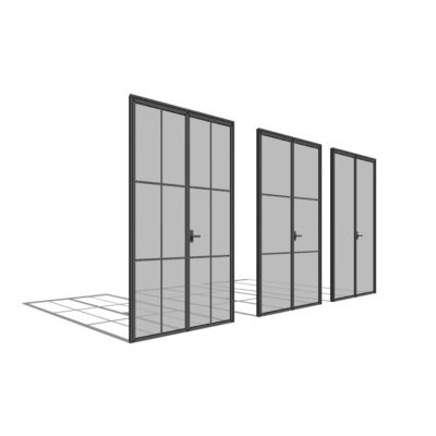 Puerta de vidrio 3d lista para renderizar