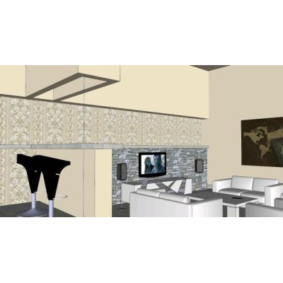 3d modern living room