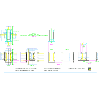 Detalle union columna y viga metalicas pdf