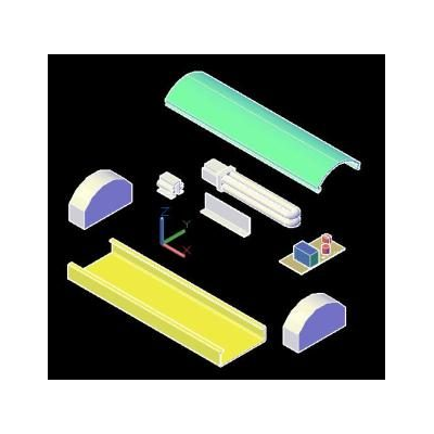 Lampara bajo consumo 3d