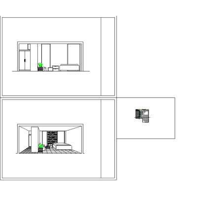 Corte fugado dormitorio