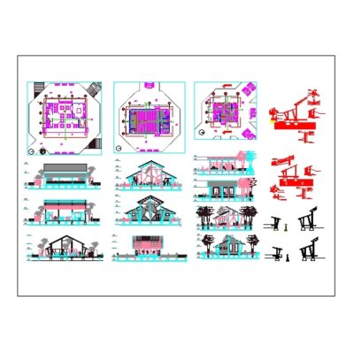 Equipamiento comunitario de bambu