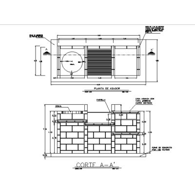 Plano Detallado de Asador