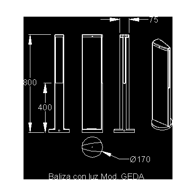 Baliza con luz