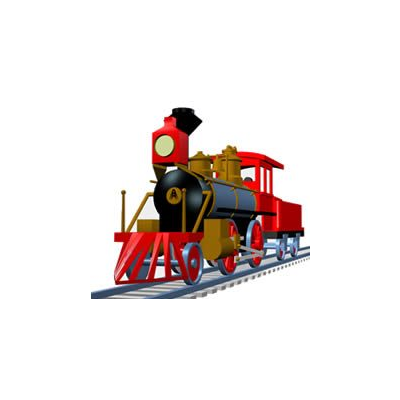 Tren a vapor en 3d