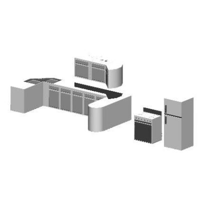 Equipamientos de cocina 3d