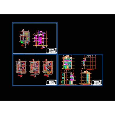 Top view compact house design