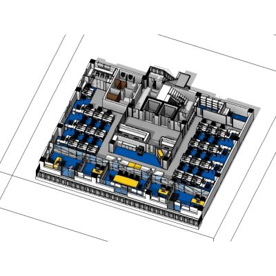 Office interior - revit