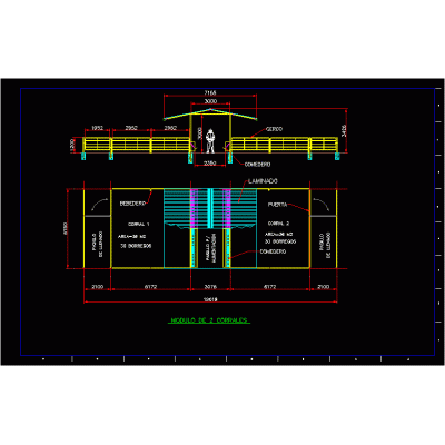 Corral para 60 borregos en 2 modulos