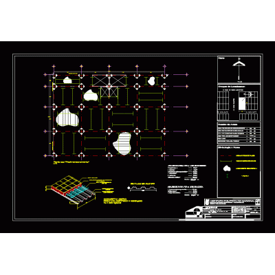 Plano estructural detalle losacero