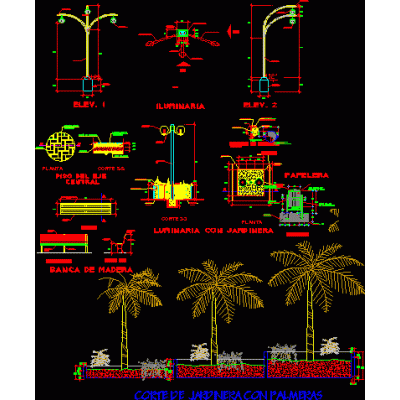 Equipamiento e iluminacion de parques