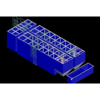 3d water treatment tank