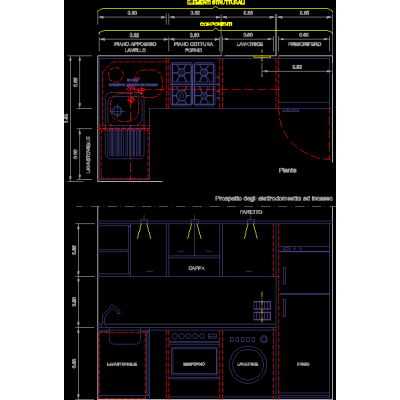 Planta de diseno de cocina - 01