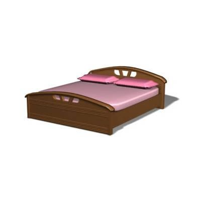 Cama baja doble 3d