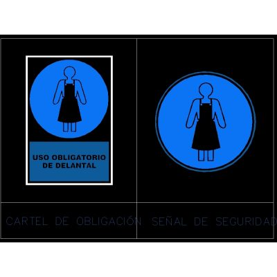 Senaletica de obligacion uso obligatorio de delantal