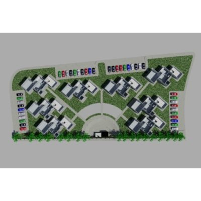 Conjunto de casas 3d