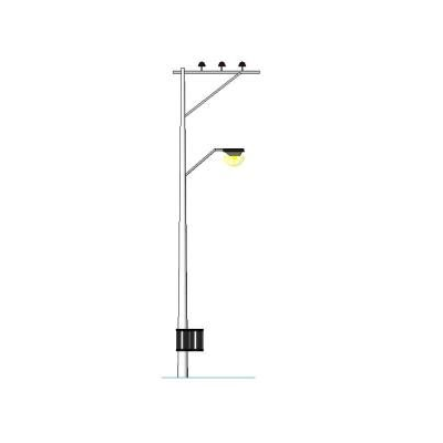 Poste de luz  cestos de basura