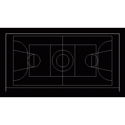 Block polideportiva con area de escape