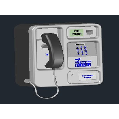 3d phone booth, public phone