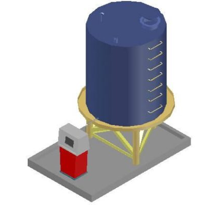 posto de gasolina 3d