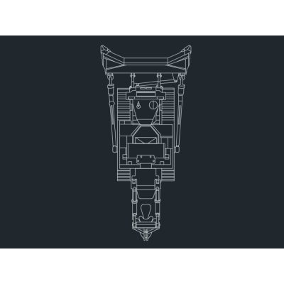 Bulldozer caterpillar d9t 2d block