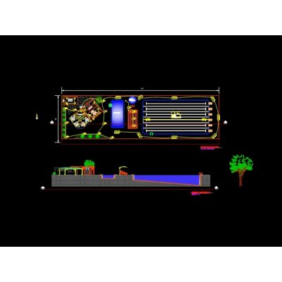 Planta piscina conjunto semiolimpica