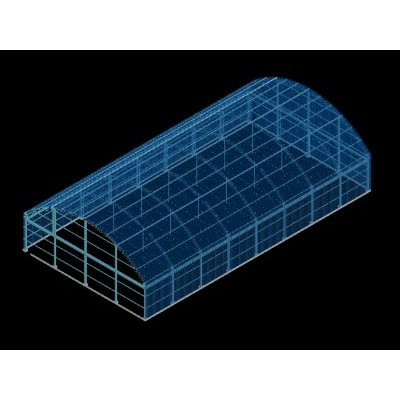 Estructura Parabolica Metalica 3D