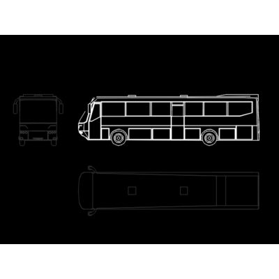 Autobus en cad para trabajos de estudiantes