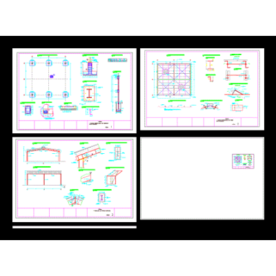 Planos de estructuras de acero edificio industrial
