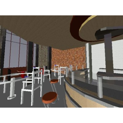 Restobar 3d - restaurante con barrra para tragos