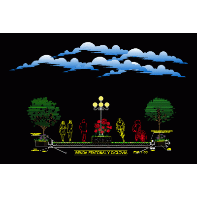 Senda y ciclovia