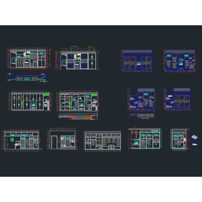 Varios roperos realizados en auto cad