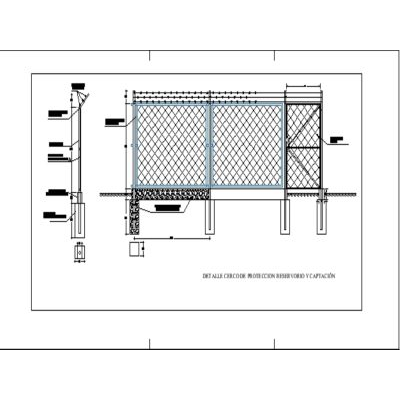 Cerco de proteccion con malla olimpica para captacion y reservorio