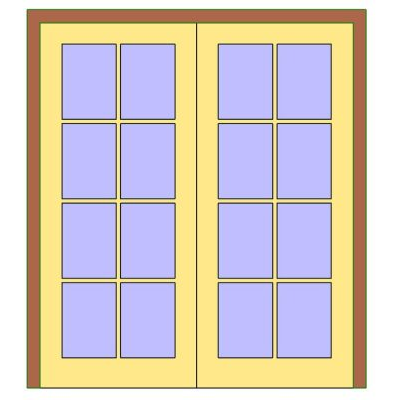 Puerta Doble con Cristales