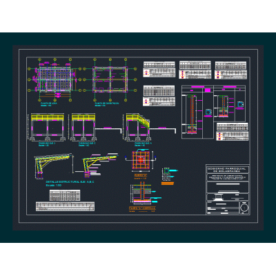 Proyecto de cerramiento - escenario y cubierta graderío