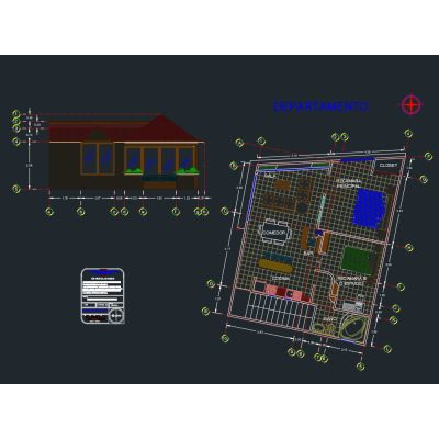 Plano Detallado de Vivienda Unifamiliar Amueblada
