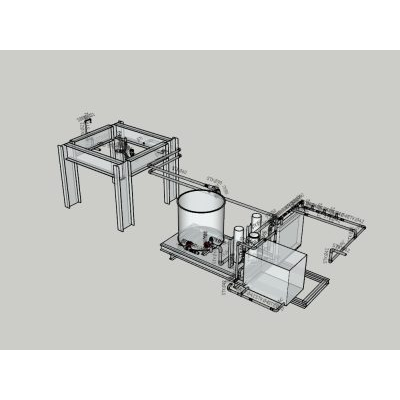 Tanques de almacenamiento de aceite hidraulico y lineas de tuberia para alimentacion de equipos cone crusher de 5-1/4