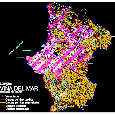Plano comuna de vina del mar