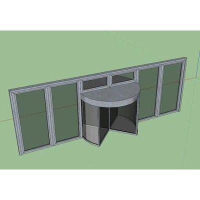 Puerta de edificio 3d