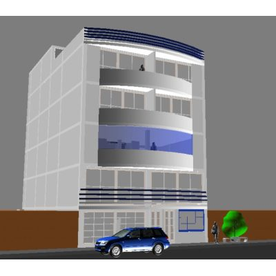 Edificio multifamiliar en 3d