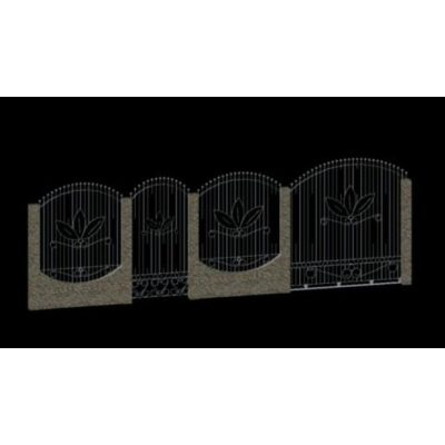Acceso de una vivienda 3d.