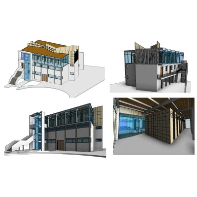 Columbario Arquitectónico 3D con Nichos Modulares