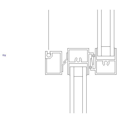 Detalle de Union para Puerta Corredera de Aluminio