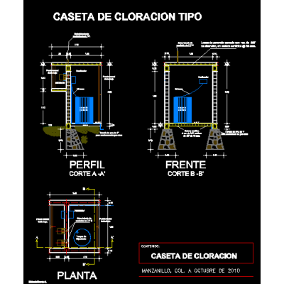 Caseta de cloracion tipo