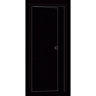 Puerta de 80 cm de ancho vista de frente