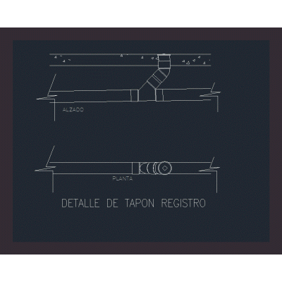 Detalle de tapon registro