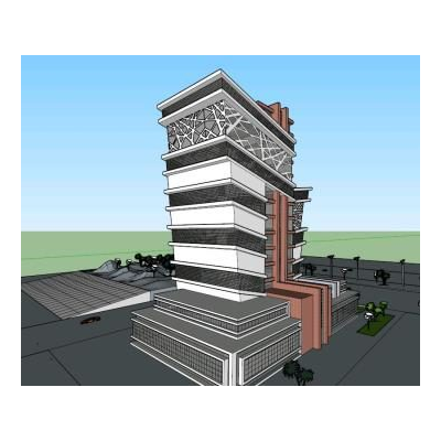 Edificio comercial 3d
