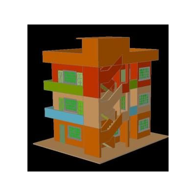 Torre departamentos 3d